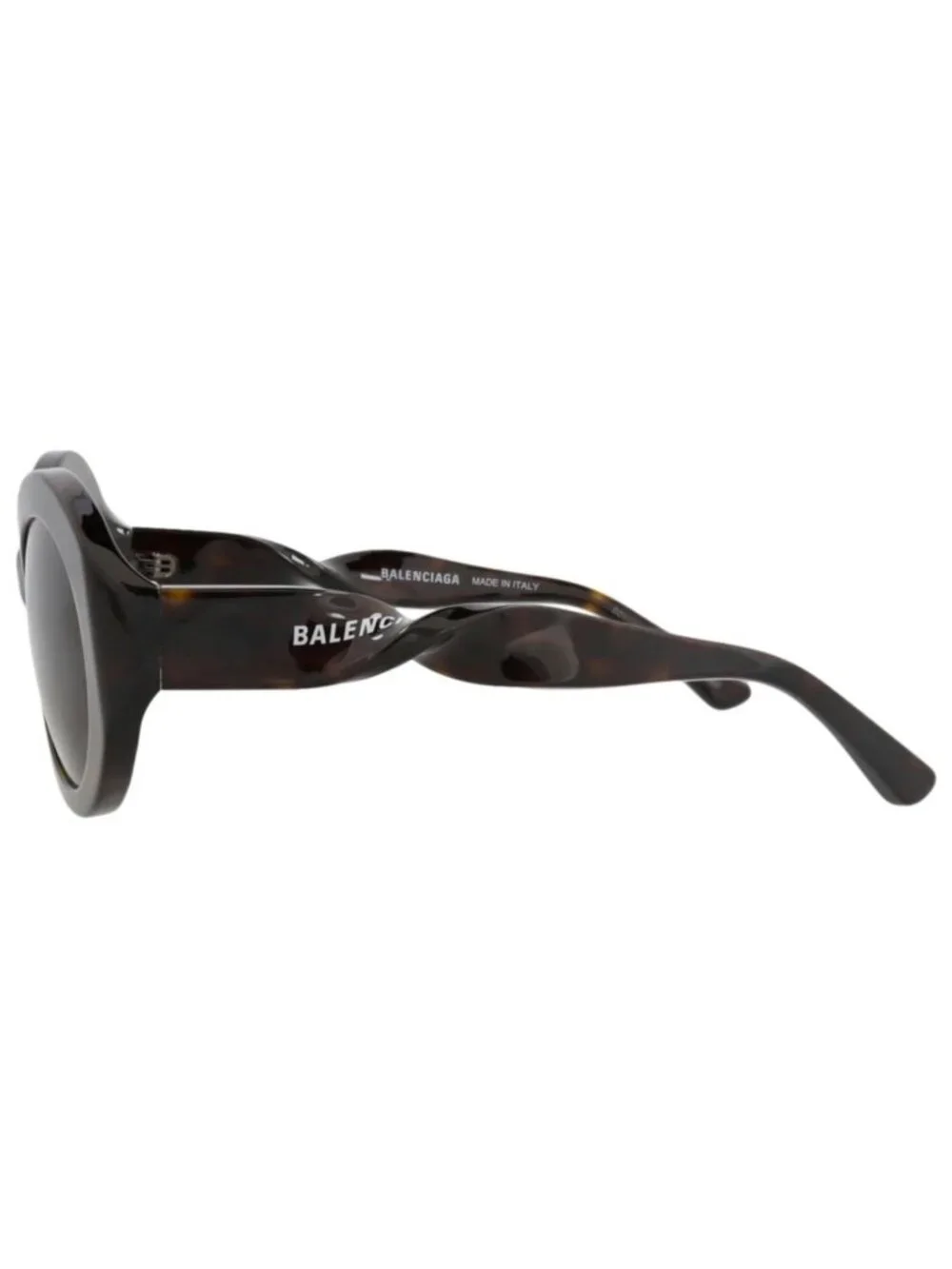 New Balenciaga Women's Sunglasses Round Oval Acetate Frame Havana Havana Green
